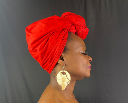 AFRICAN Inspired Earrings - African Woman with Beads Earrings